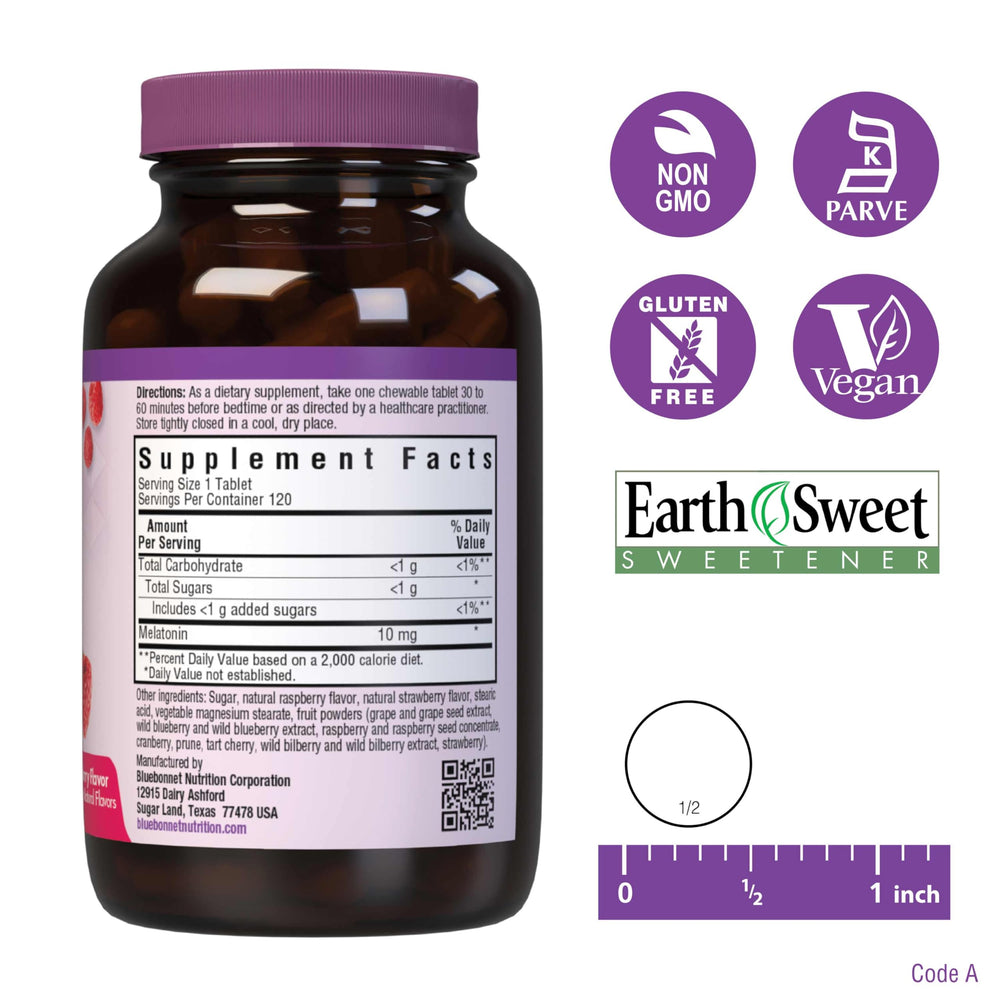 Close-up of EarthSweet Melatonin 10 mg chewables
