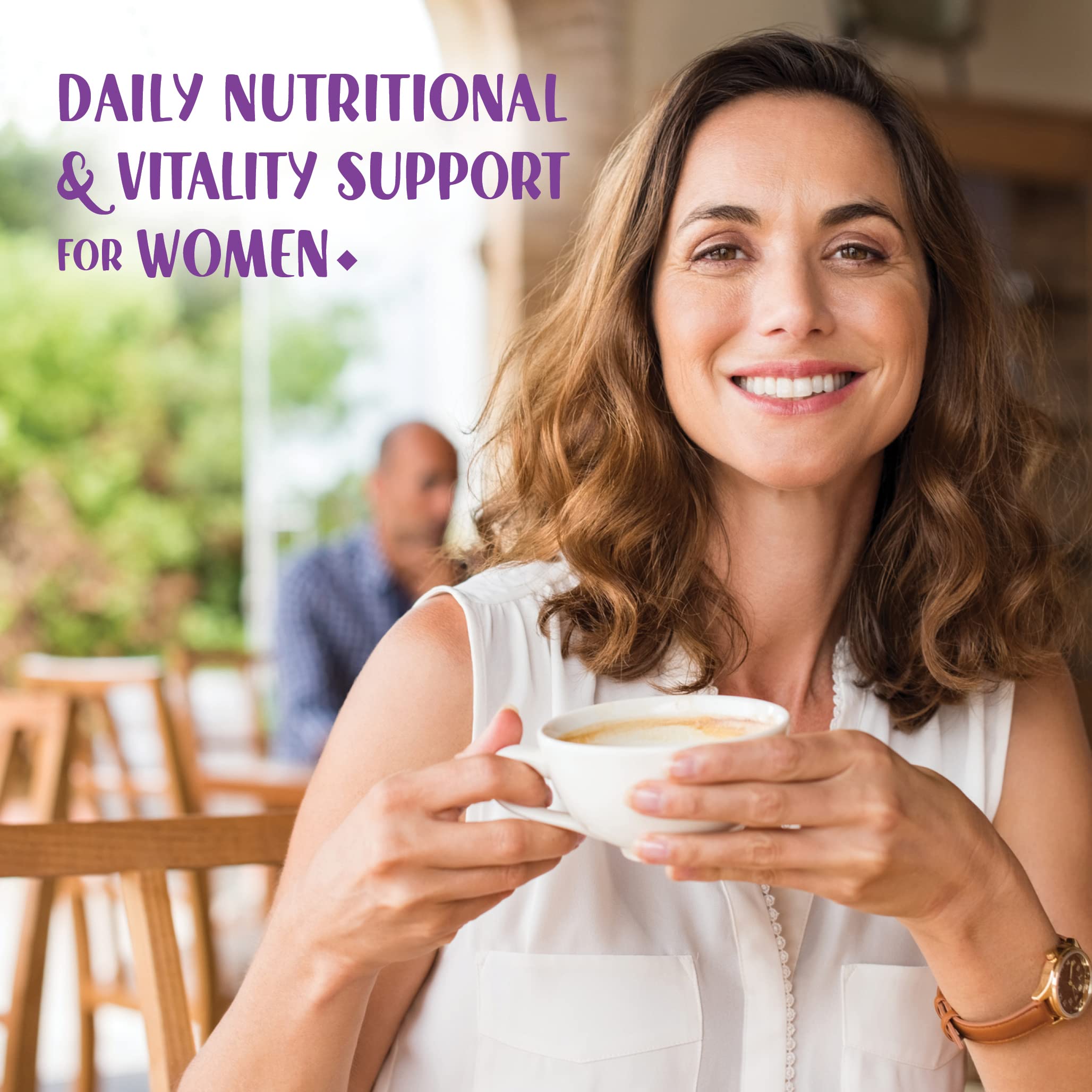 Non-GMO, gluten-free label on the Bluebonnet Ladies’ ONE jar