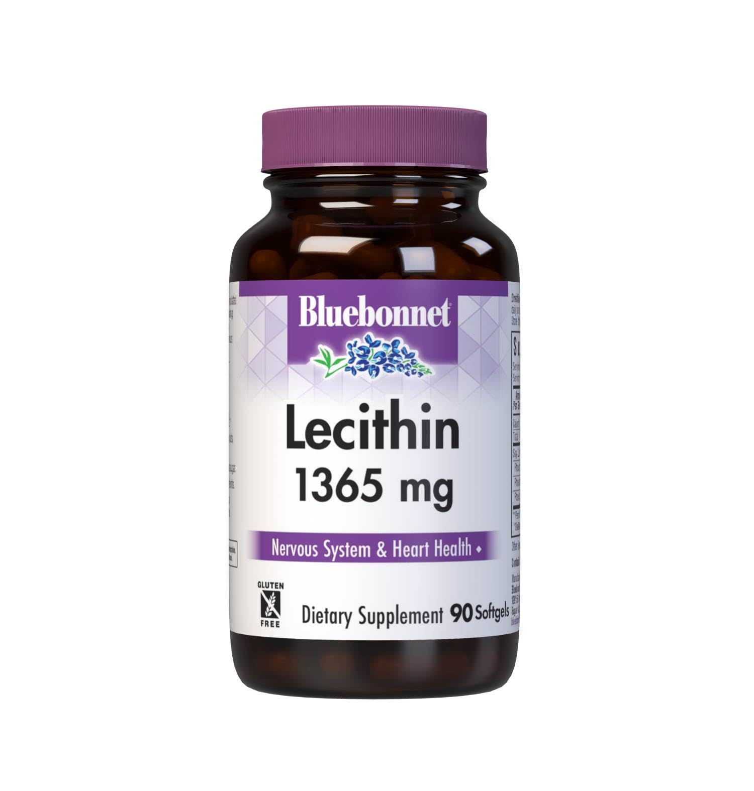BlueBonnet Lecithin 1365mg softgels bottle for daily wellness support