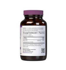 Close-up of label showing 400 mg magnesium citrate per serving