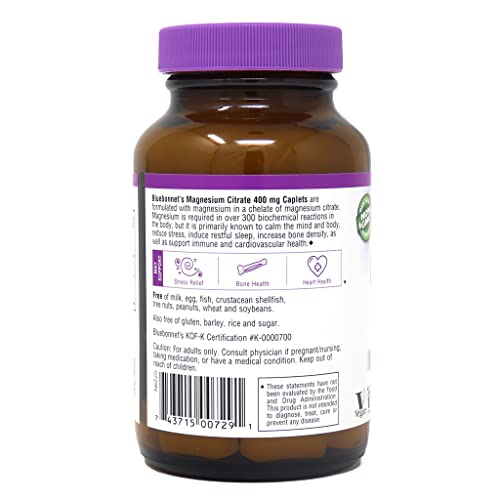 Retail packaging display of Bluebonnet Magnesium Citrate (12-pack visual)