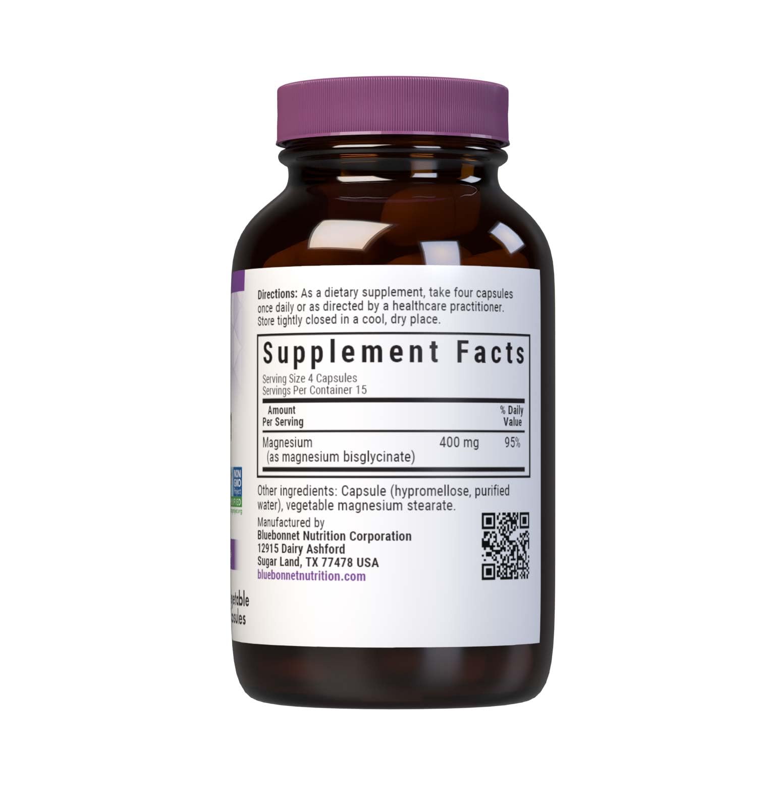 Close-up of magnesium glycinate capsules