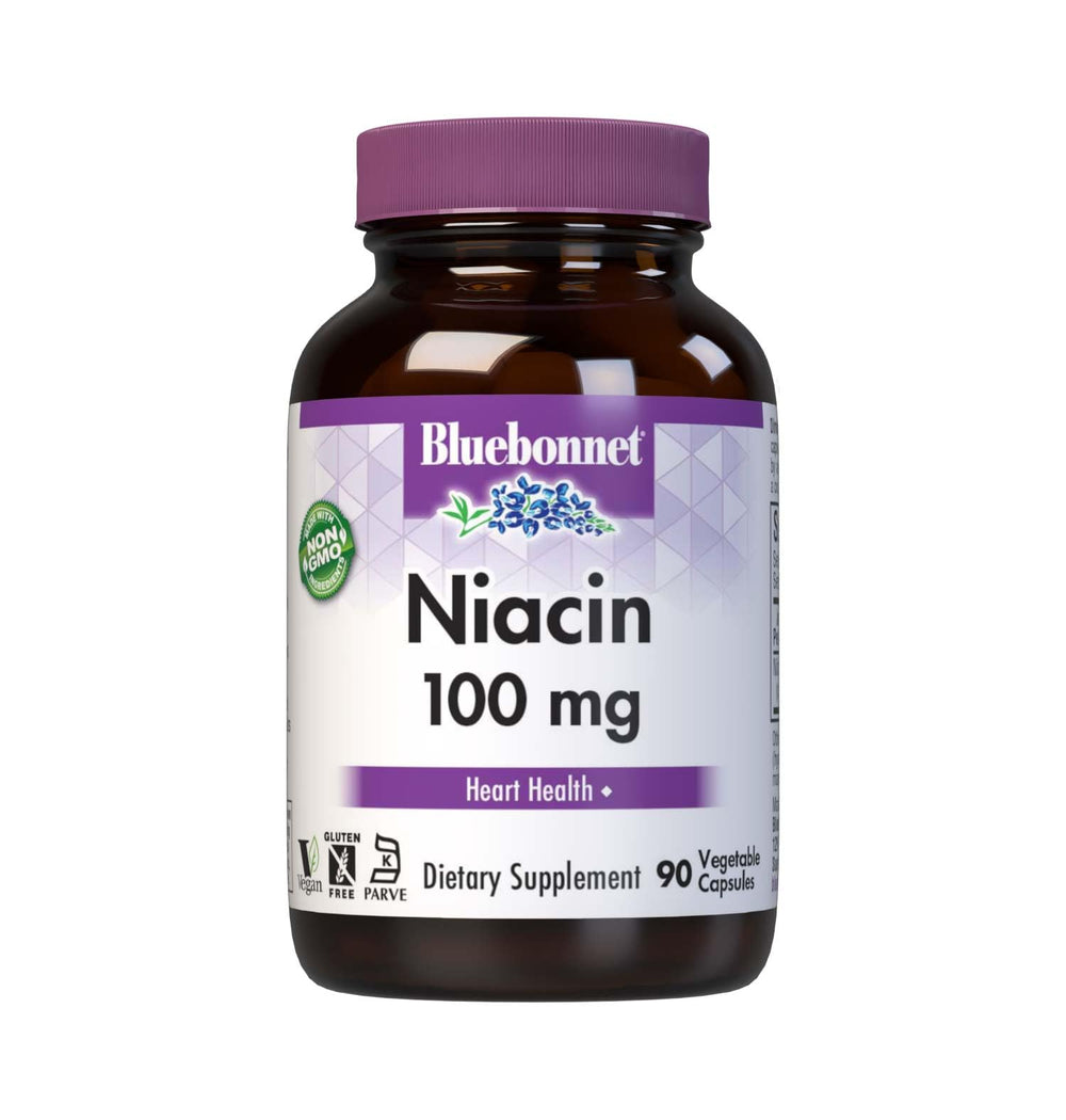 Bluebonnet Niacin 100mg bottle front view