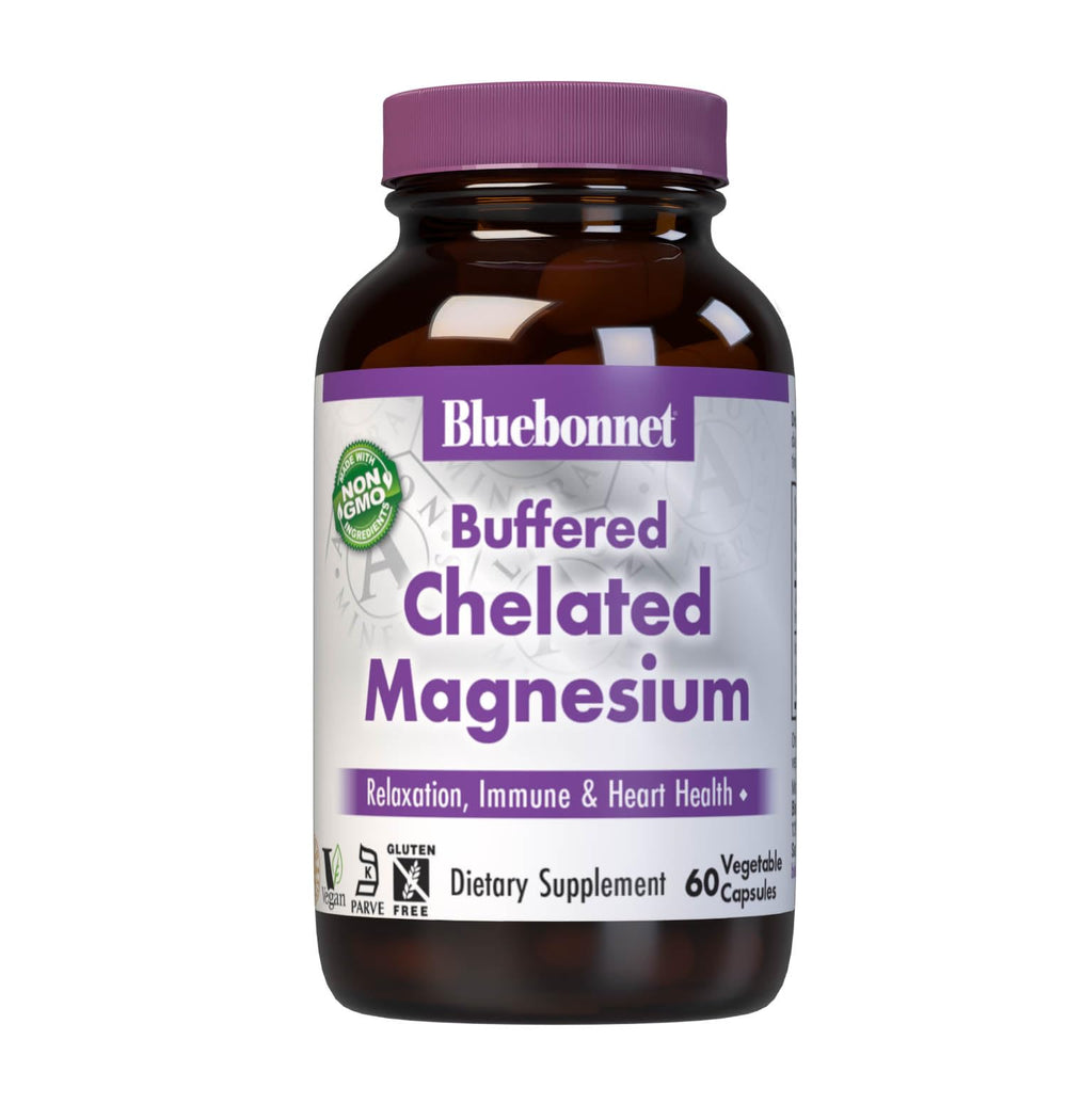 BlueBonnet Albion Buffered Magnesium bottle for daily relaxation support