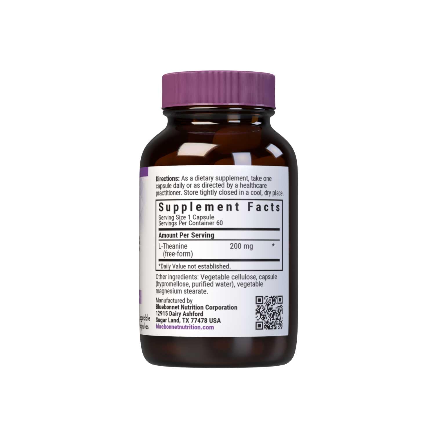 BlueBonnet Nutrition L-Theanine 200mg – 60 Veg Capsules image 2