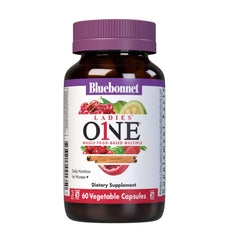 BlueBonnet Nutrition Ladies One Vegetable Capsule bottle with 60-count label