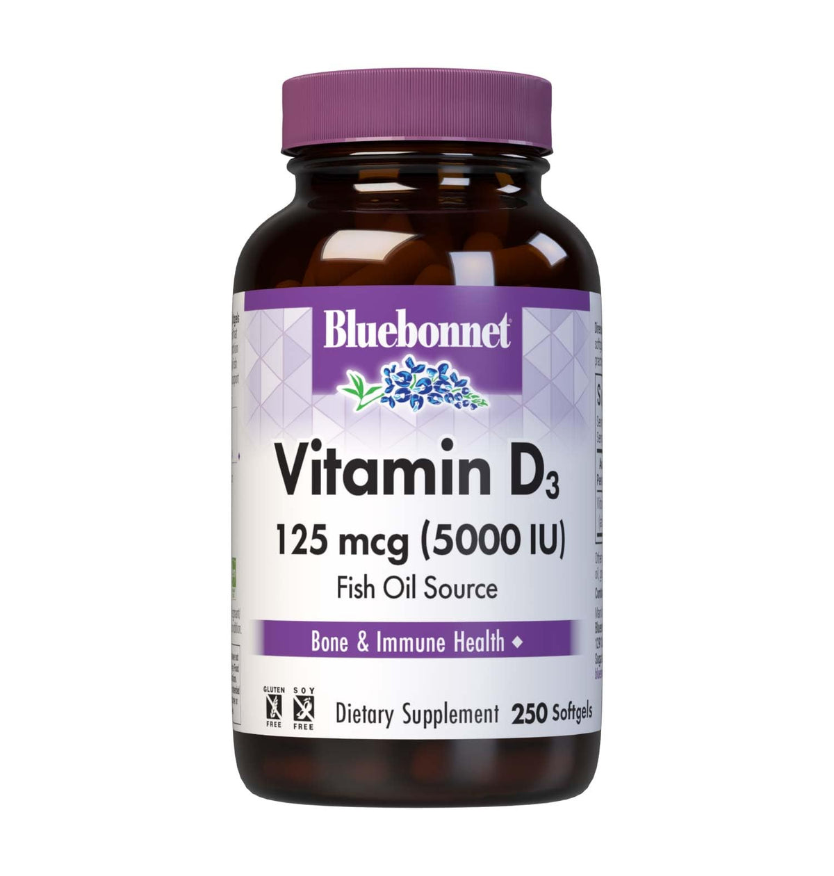 Bluebonnet Nutrition Vitamin D3 5000 IU Softgels bottle