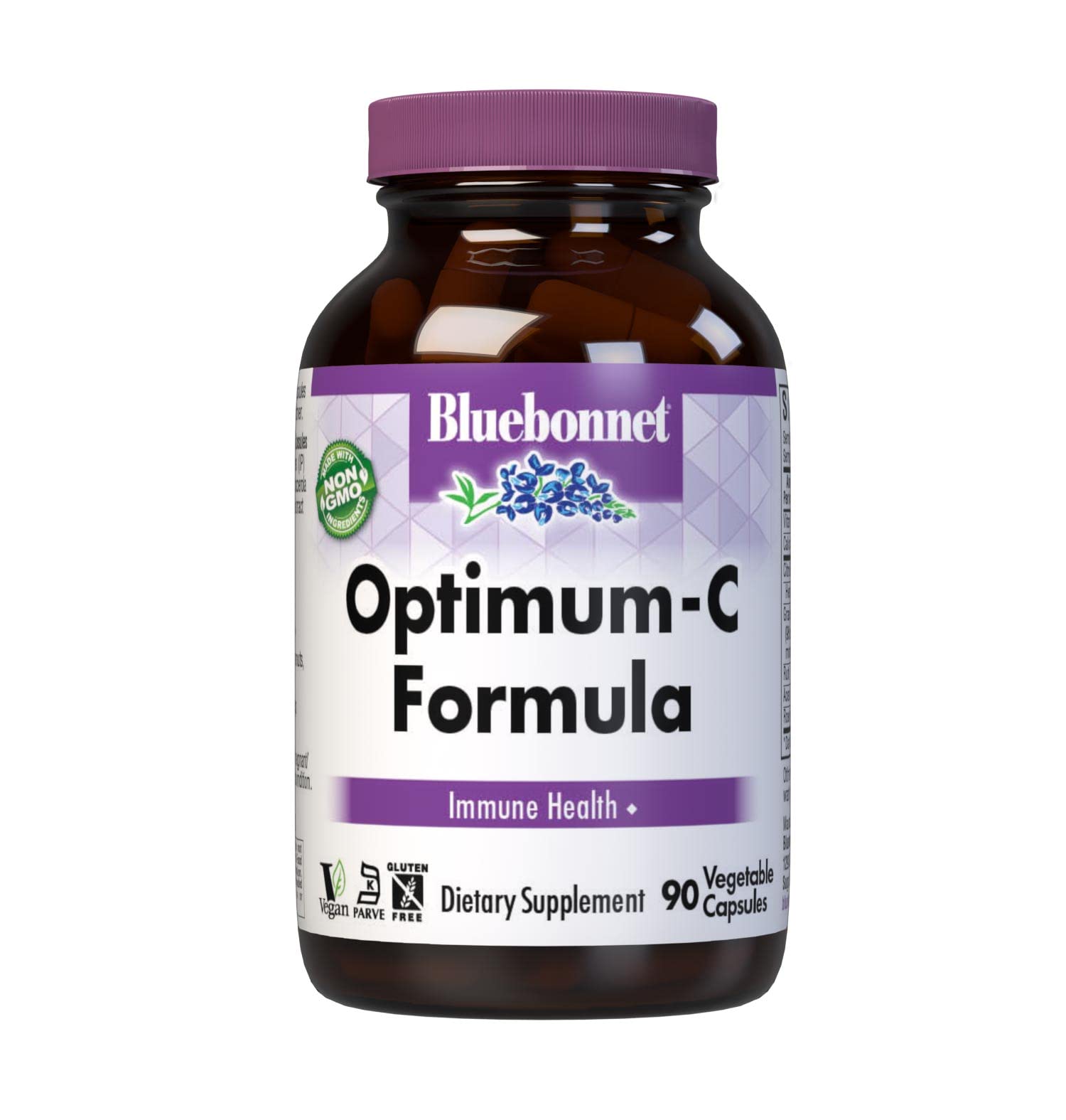 BlueBonnet Optimum C Formula vegetable capsules bottle - 90 count
