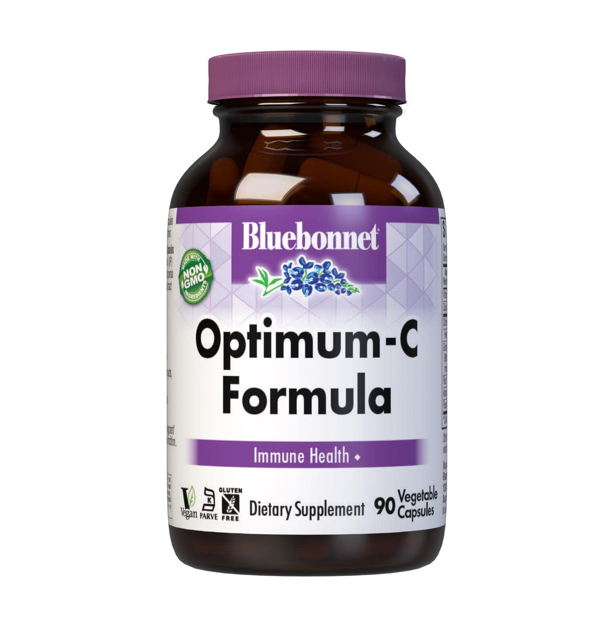 BlueBonnet Optimum C Formula vegetable capsules bottle - 90 count