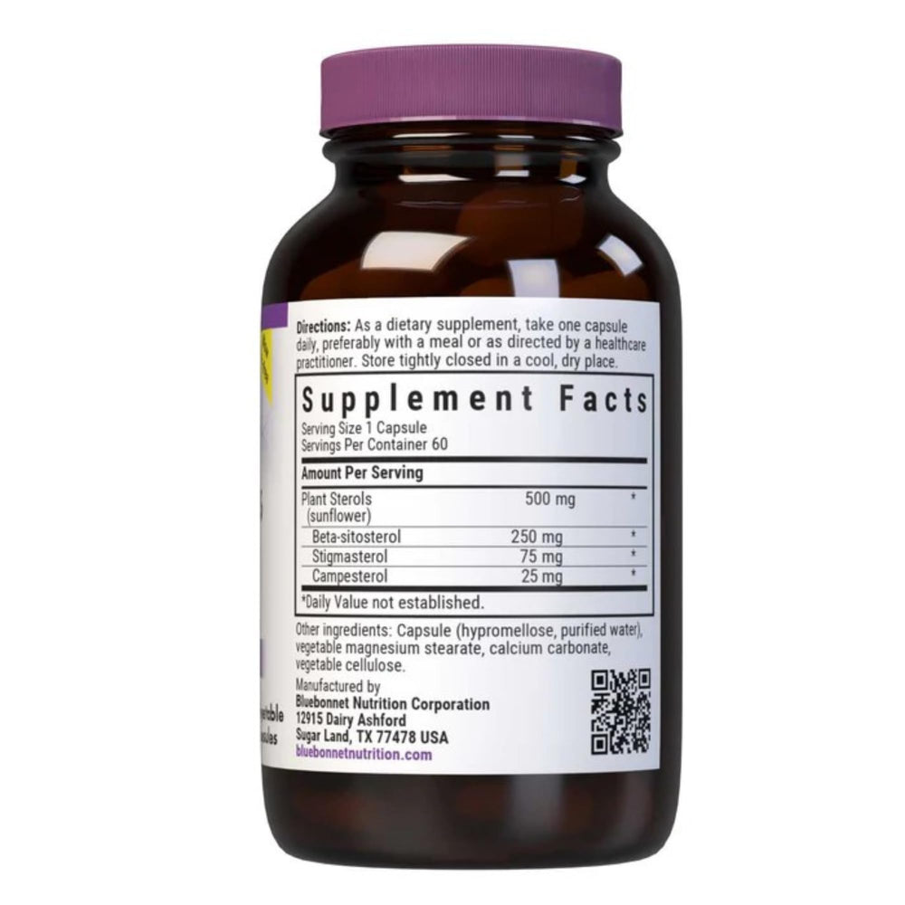 Bluebonnet Plant Sterols 500mg bottle side view