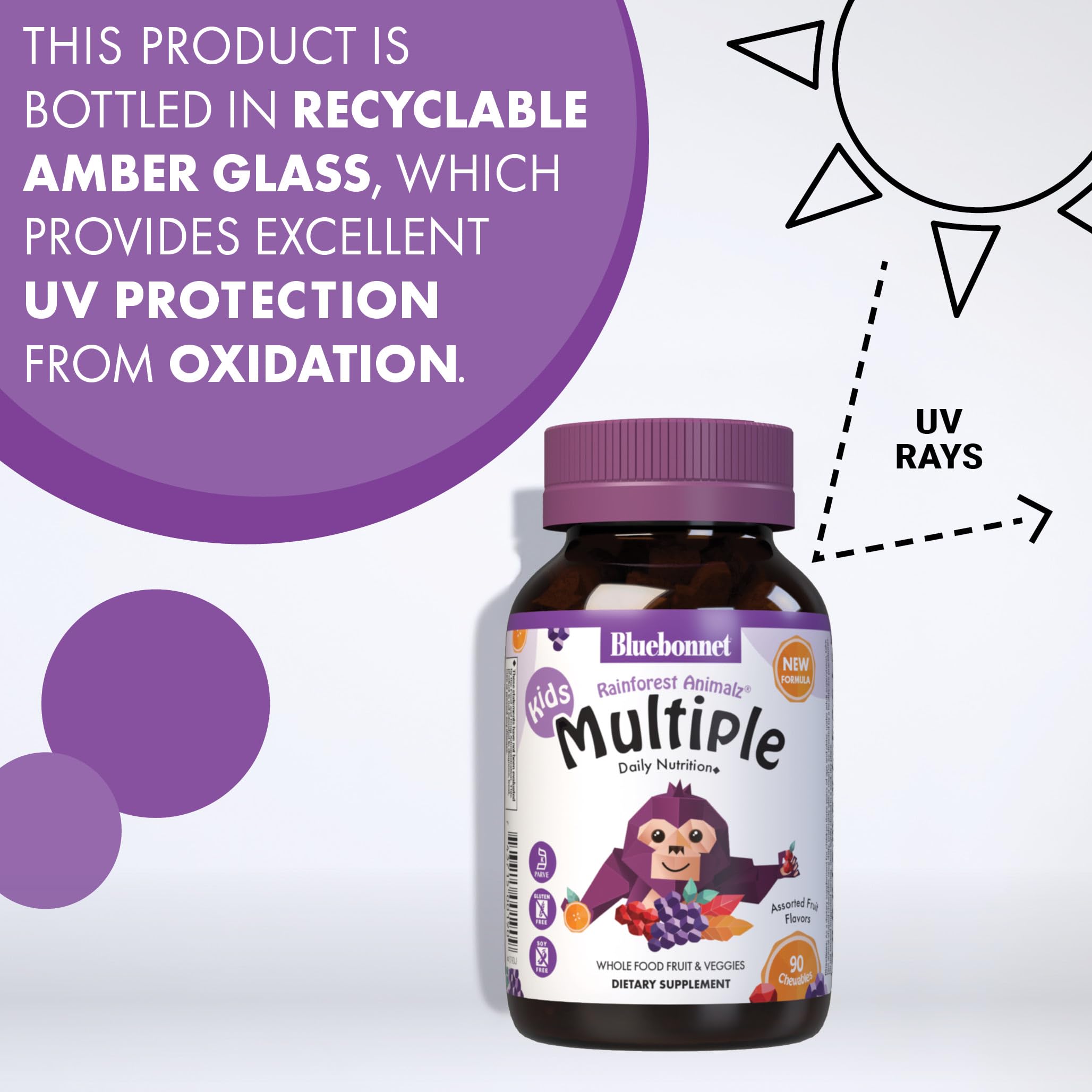 Front view of Rainforest Animalz packaging