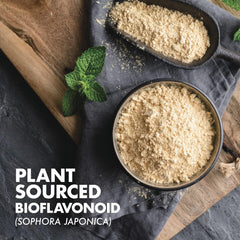 Close-up of premium ingredients and sourcing for rutin