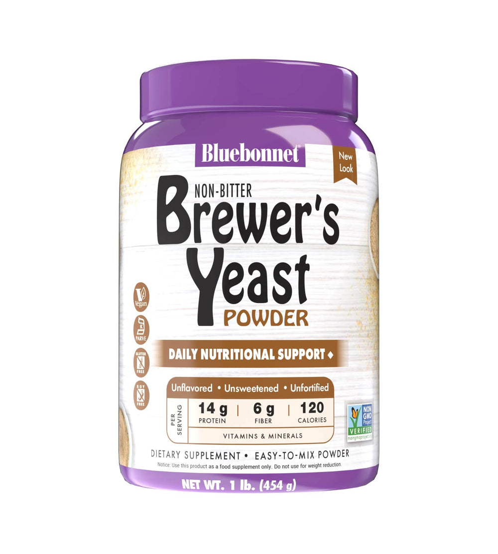 Front label of Bluebonnet Super Earth Brewer's Yeast Powder 1 lb