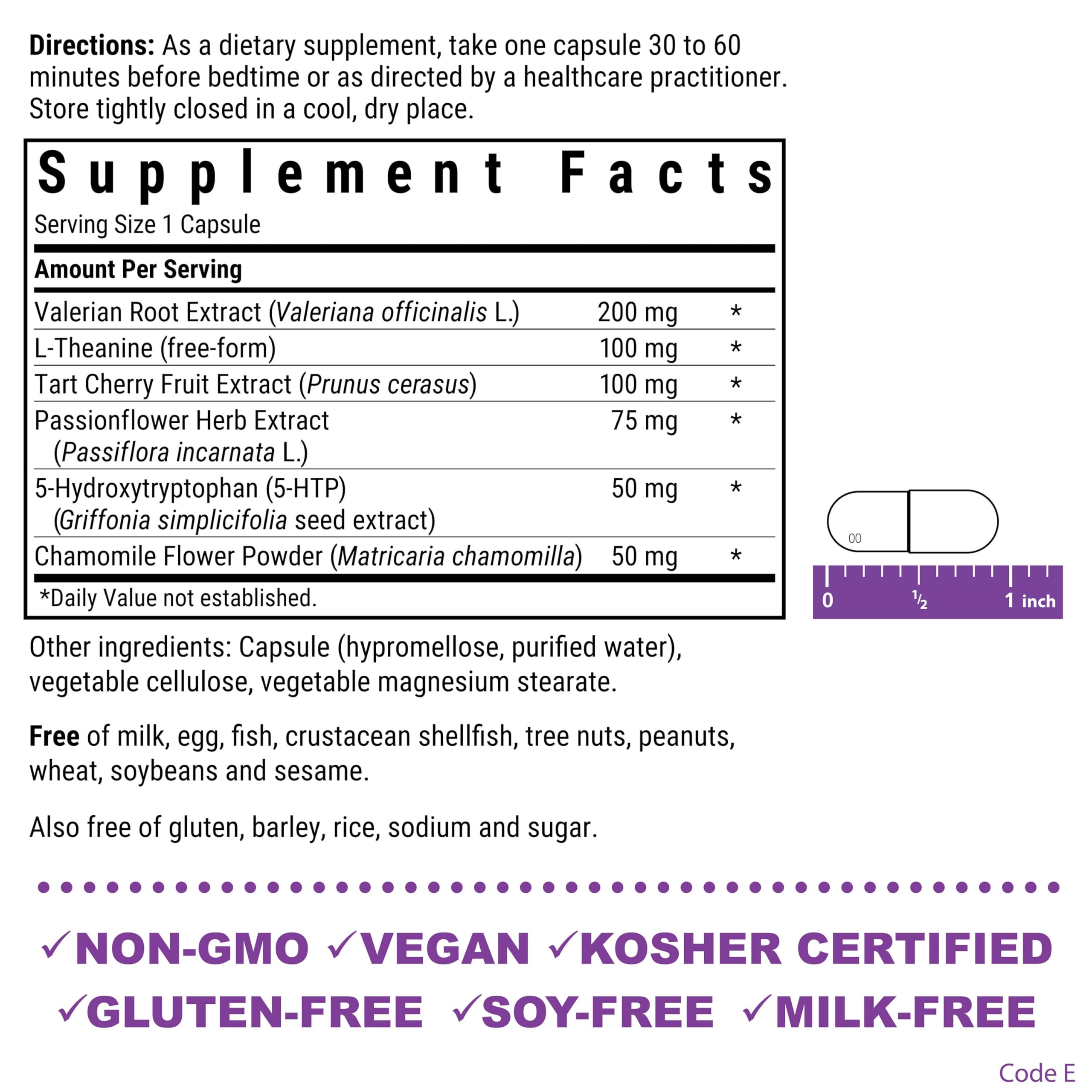 Whole food-based sleep support ingredients illustration