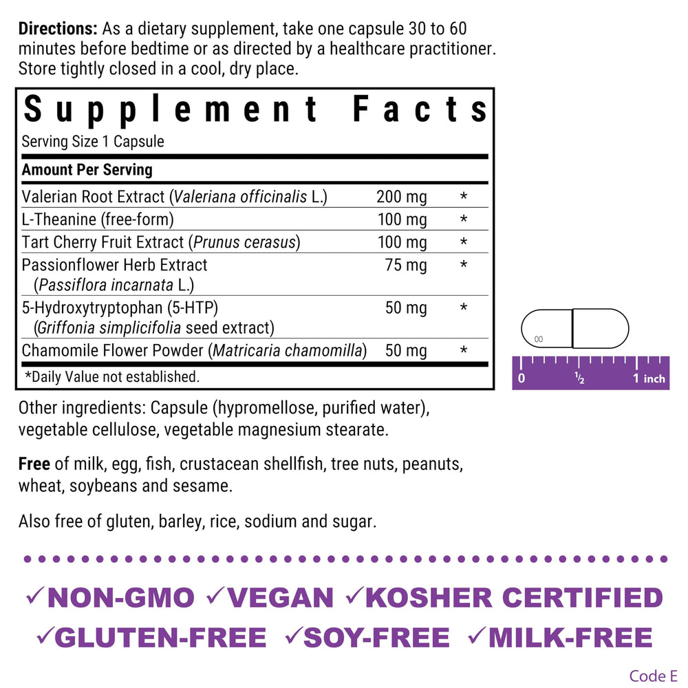 Whole food-based sleep support ingredients illustration