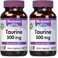 BlueBonnet Taurine 500 mg capsules bottle front view