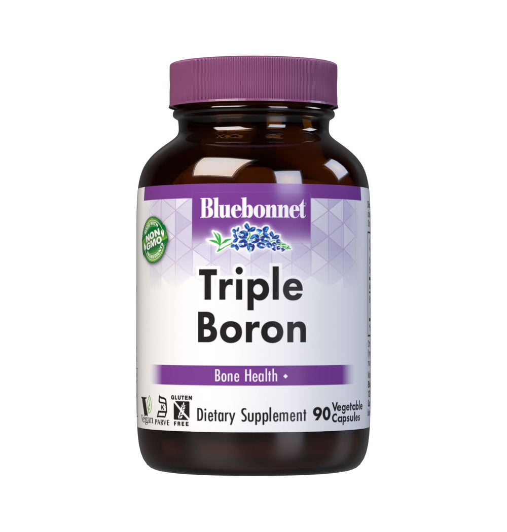 Front view of Bluebonnet Triple Boron 3 mg bottle