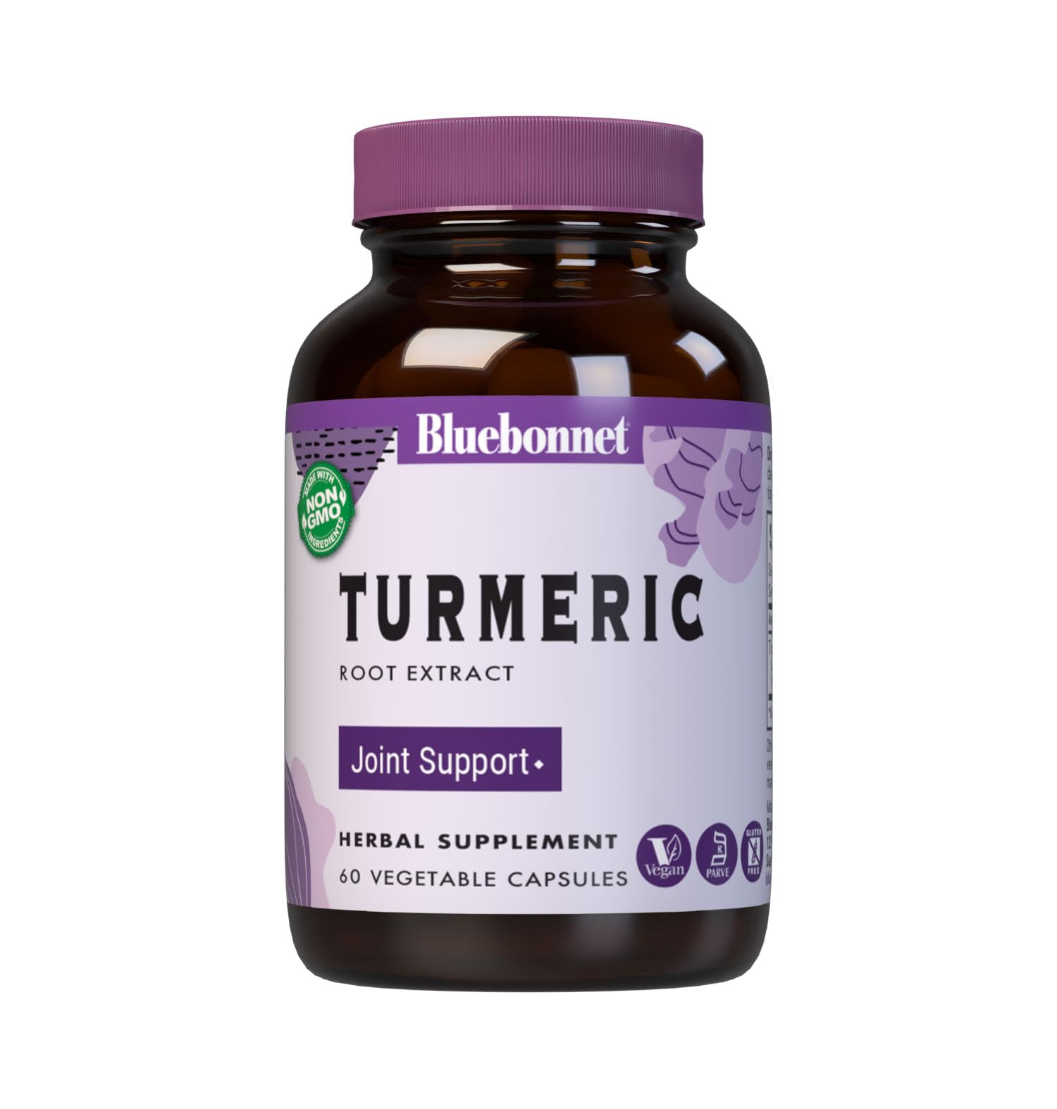 BlueBonnet Turmeric Root Extract bottle shows 400 mg extract for joint support potential.