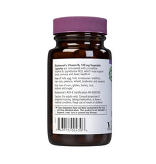 BlueBonnet Vitamin B6 100 mg bottle label showing pyridoxine HCl