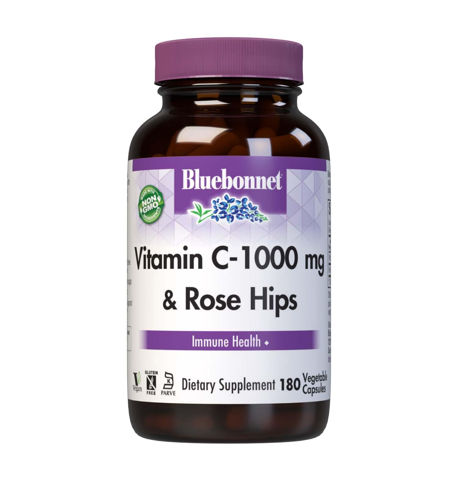 Bluebonnet Nutrition Vitamin C 1000mg plus Rose Hips bottle front