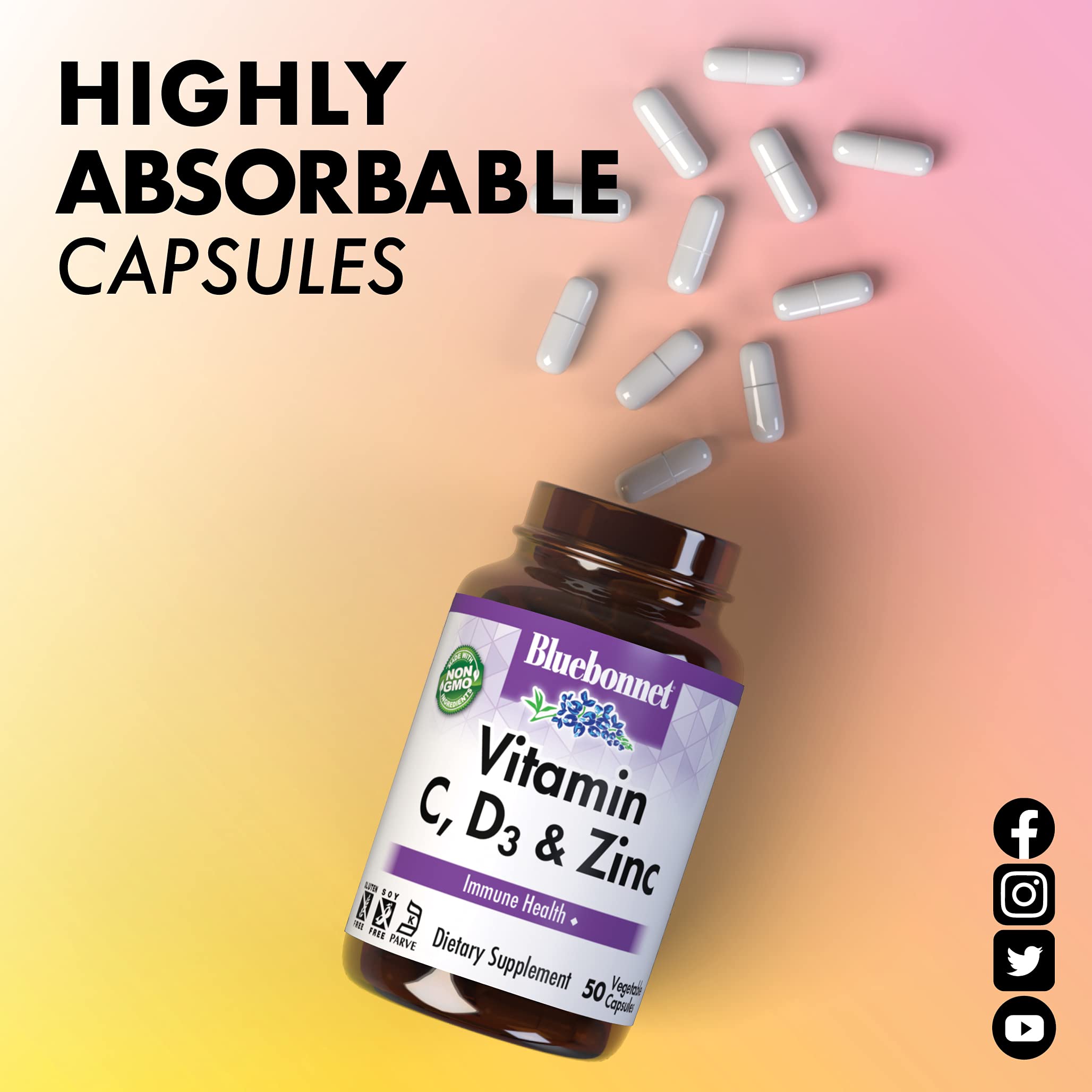 Icons: Soy-Free, Gluten-Free, Dairy-Free, Non-GMO, Kosher