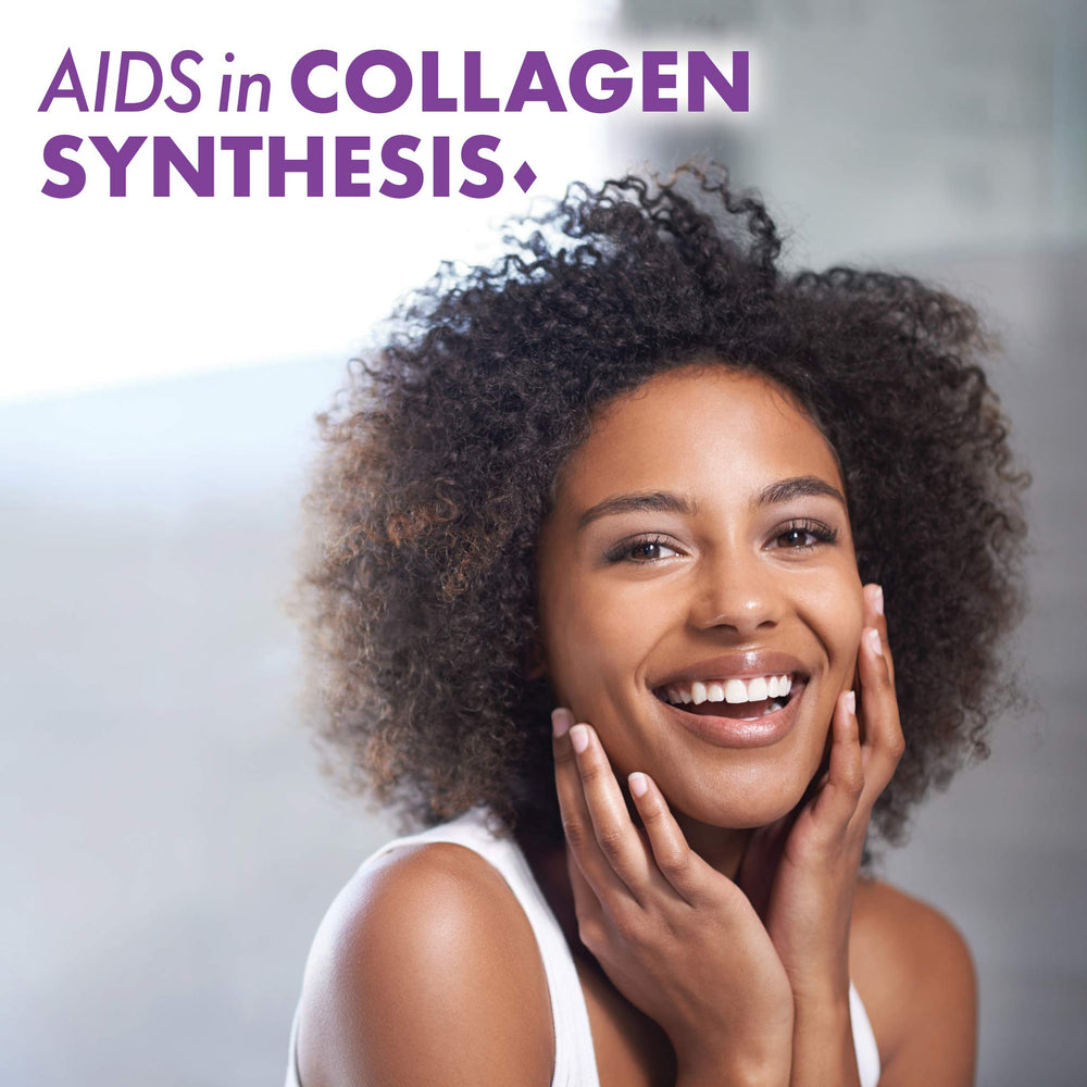 Gluten-free and dairy-free vitamin C capsules packaging.