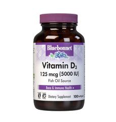 Bluebonnet Vitamin D3 5000 IU Softgels bottle front