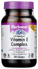 BlueBonnet Full Spectrum Vitamin E Complex liquid capsules - 200 IU, 30-count - hero image