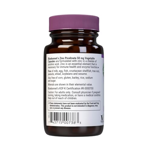 Vegan non-GMO gluten-free zinc capsules