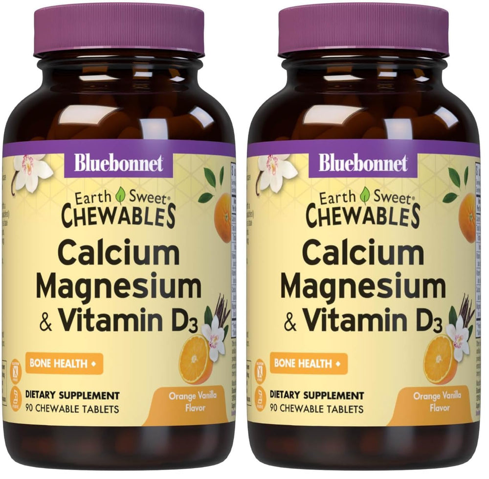 BlueBonnet Calcium Magnesium Plus Vitamin D3 EarthSweet chewable lozenges