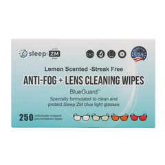 BlueGuard pre-moistened eyeglass wipes 250-count box