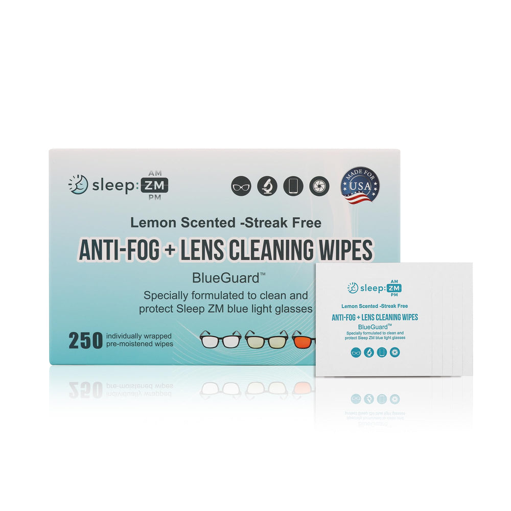 Anti-fog and cleaning close-up of BlueGuard wipe
