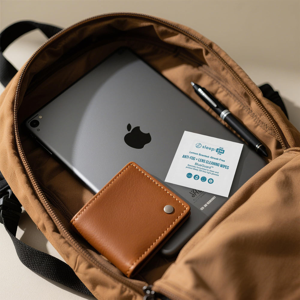 BlueGuard wipes being used on the go
