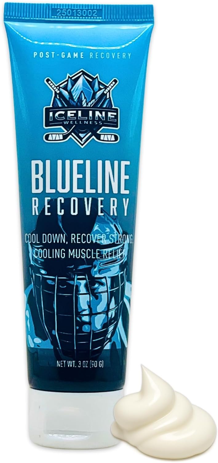 Blueline Recovery Cooling Gel 3 oz bottle with menthol in packaging