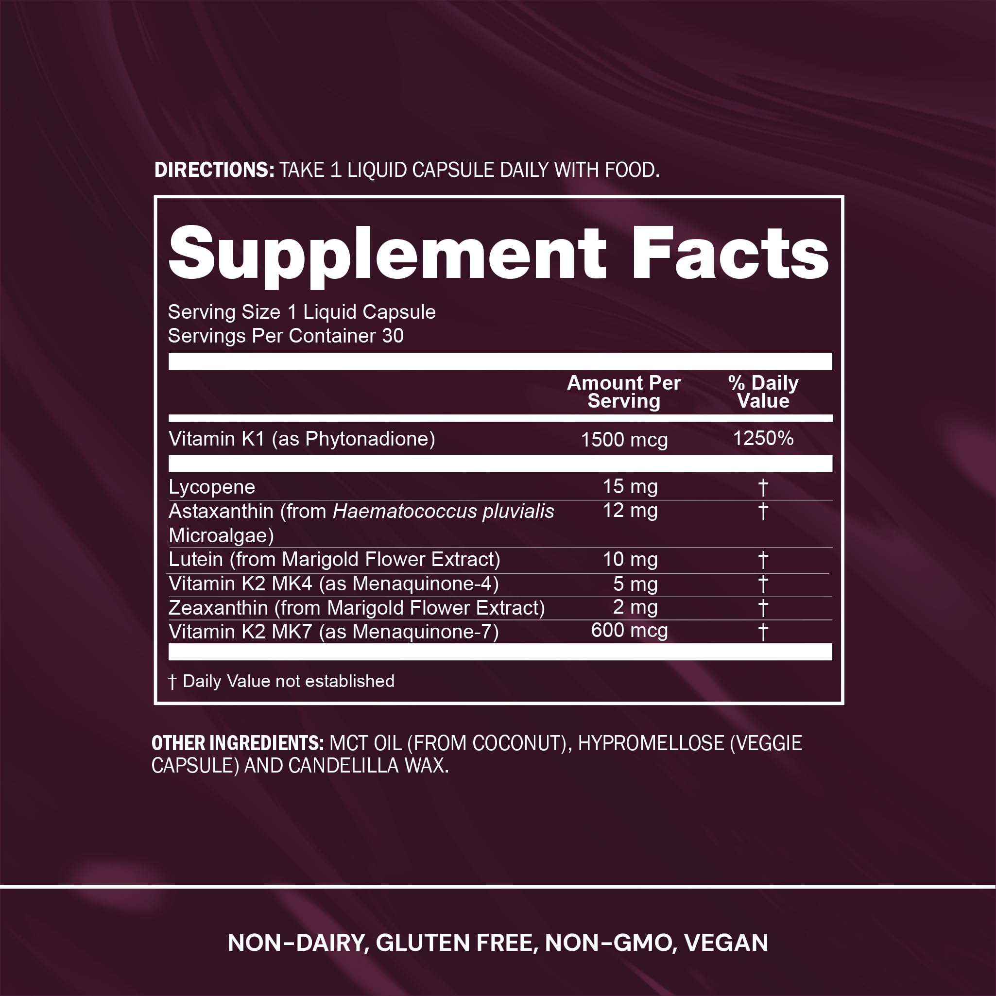 Product label and information for Blueprint Bryan Johnson antioxidant supplement