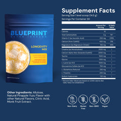 Label back with ingredients and nutrition facts