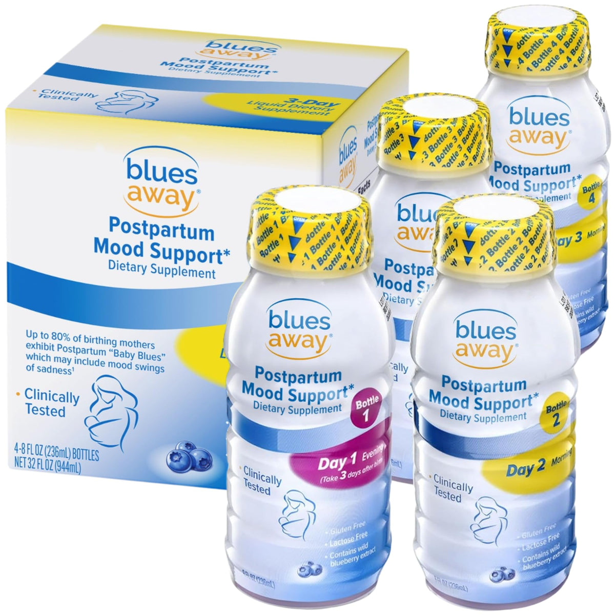 Blues Away Postpartum Mood Support Drink Bottle 1 - Day 1 Evening