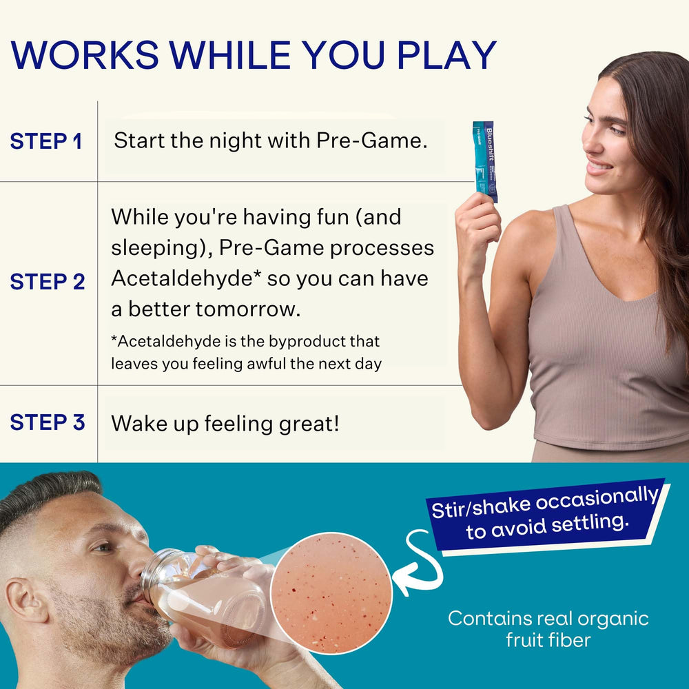 Electrolyte blend with Himalayan pink salt for hydration in Blueshift Pre-Game