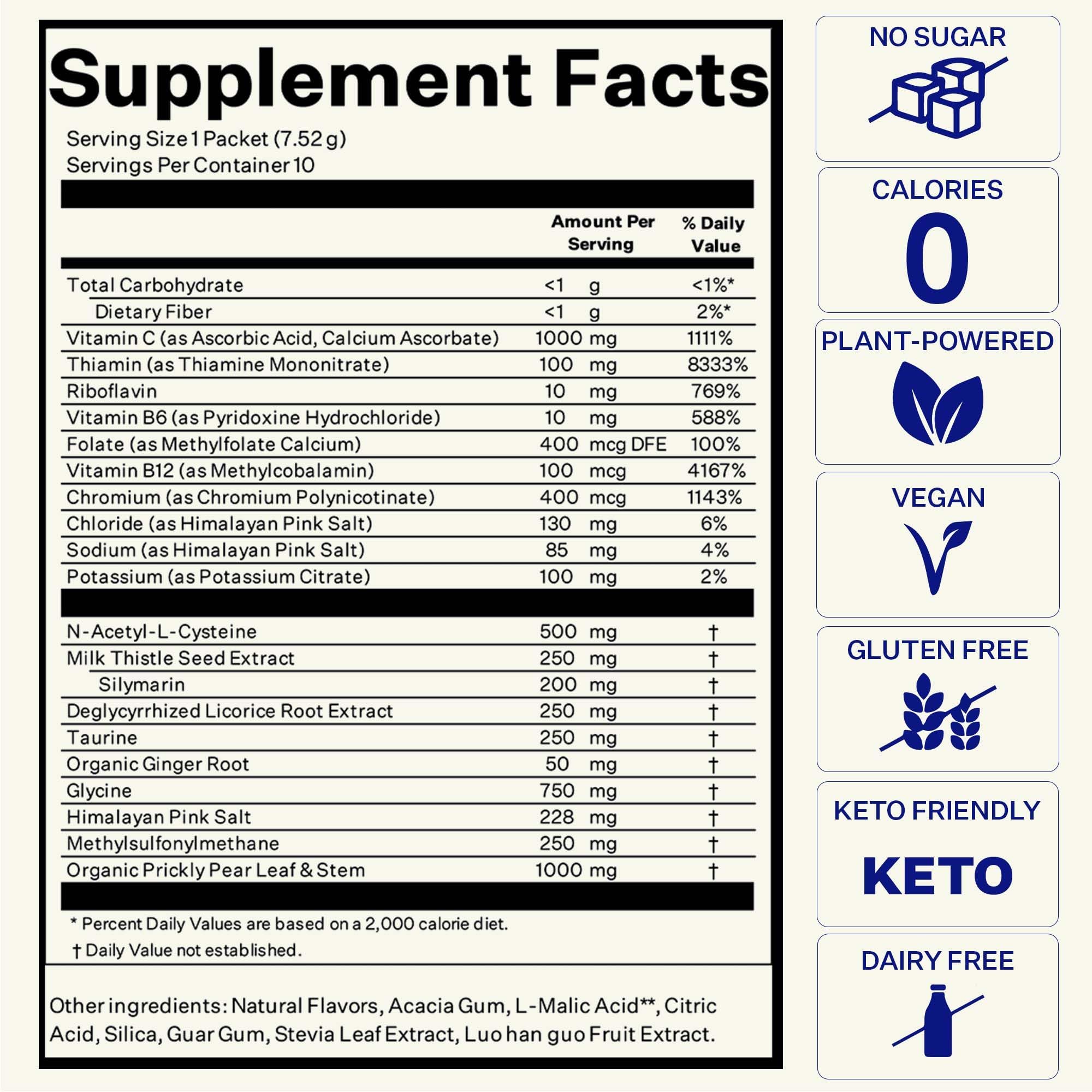 Prickly pear leaf extract for liver detox support in Blueshift Pre-Game