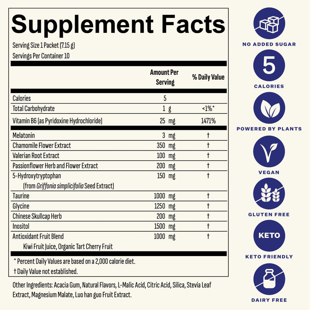 On-the-go sticks pack for Blueshift Sleep Aid