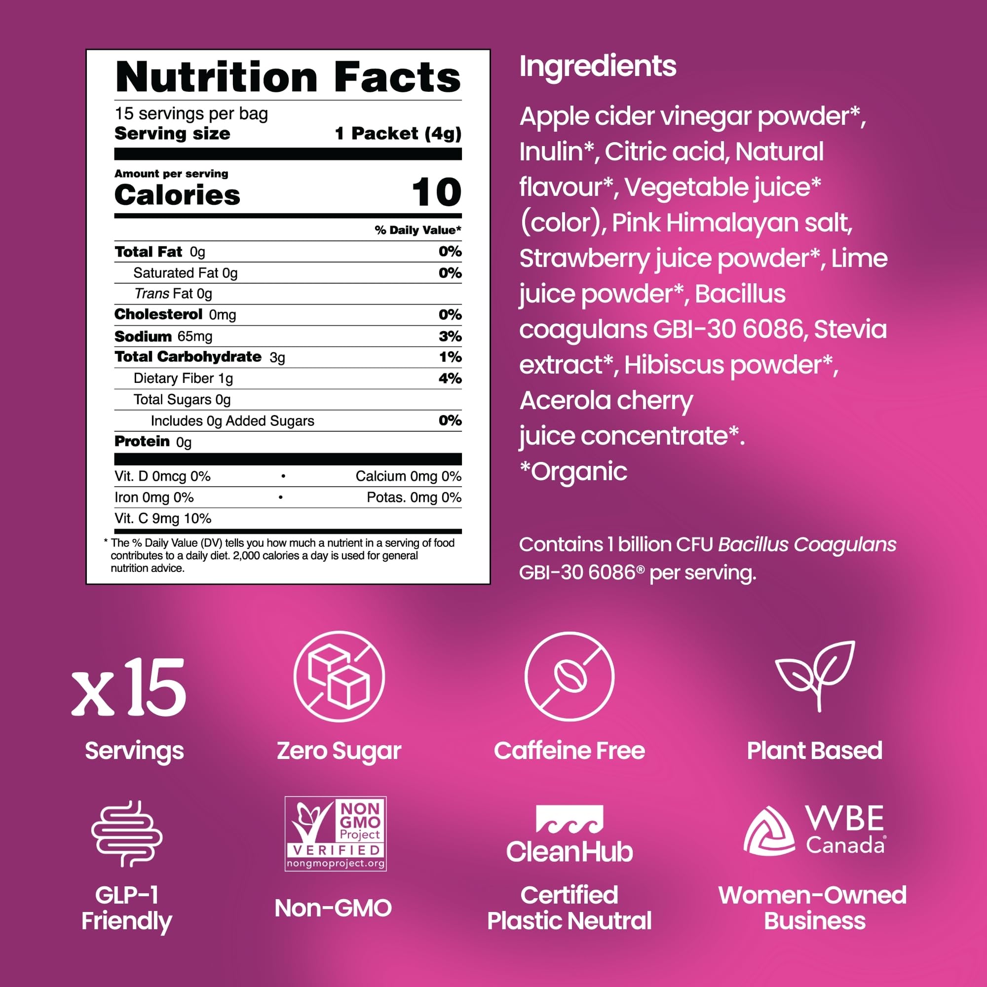 Blume SuperBelly Canada-made sticks emphasize quality and clean ingredients.