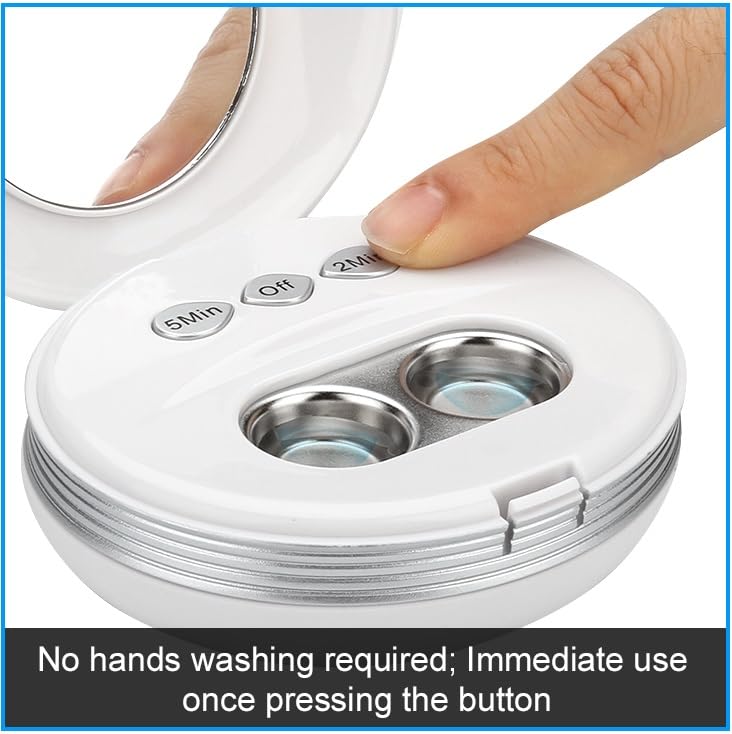 Compact and portable design of Blumway contact lens cleaner