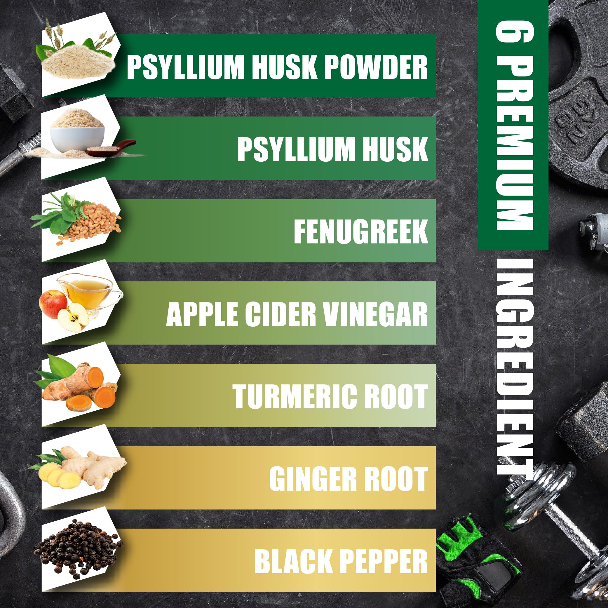 BMVINVOL ingredients display with fenugreek ginger turmeric emphasizing natural blend