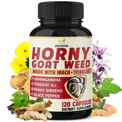 Product bottle of BMVINVOL Horny Goat Weed with 120 capsules
