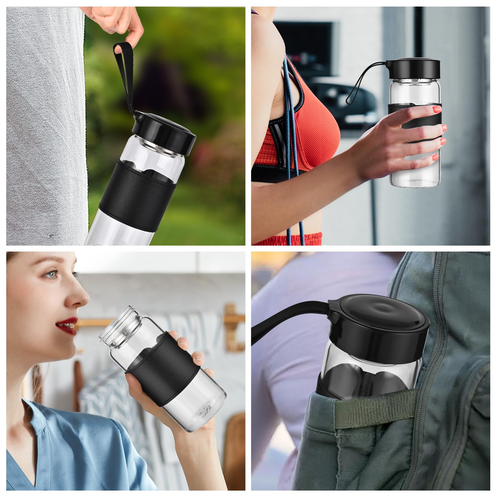 BNCWCQZ glass bottle is microwave and dishwasher safe for easy cleanup