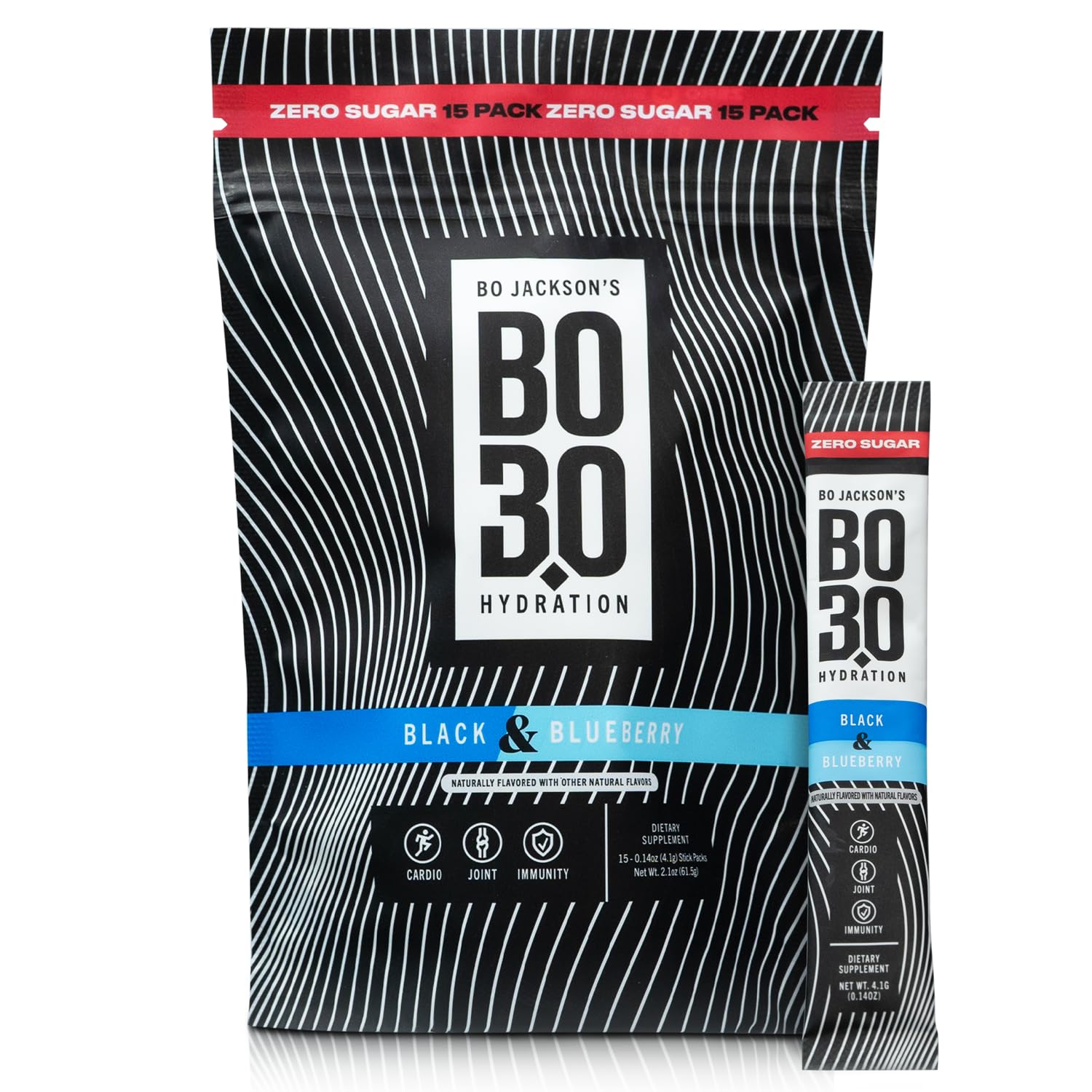 BO3.0 sugar-free electrolyte packets pour for quick post-workout hydration