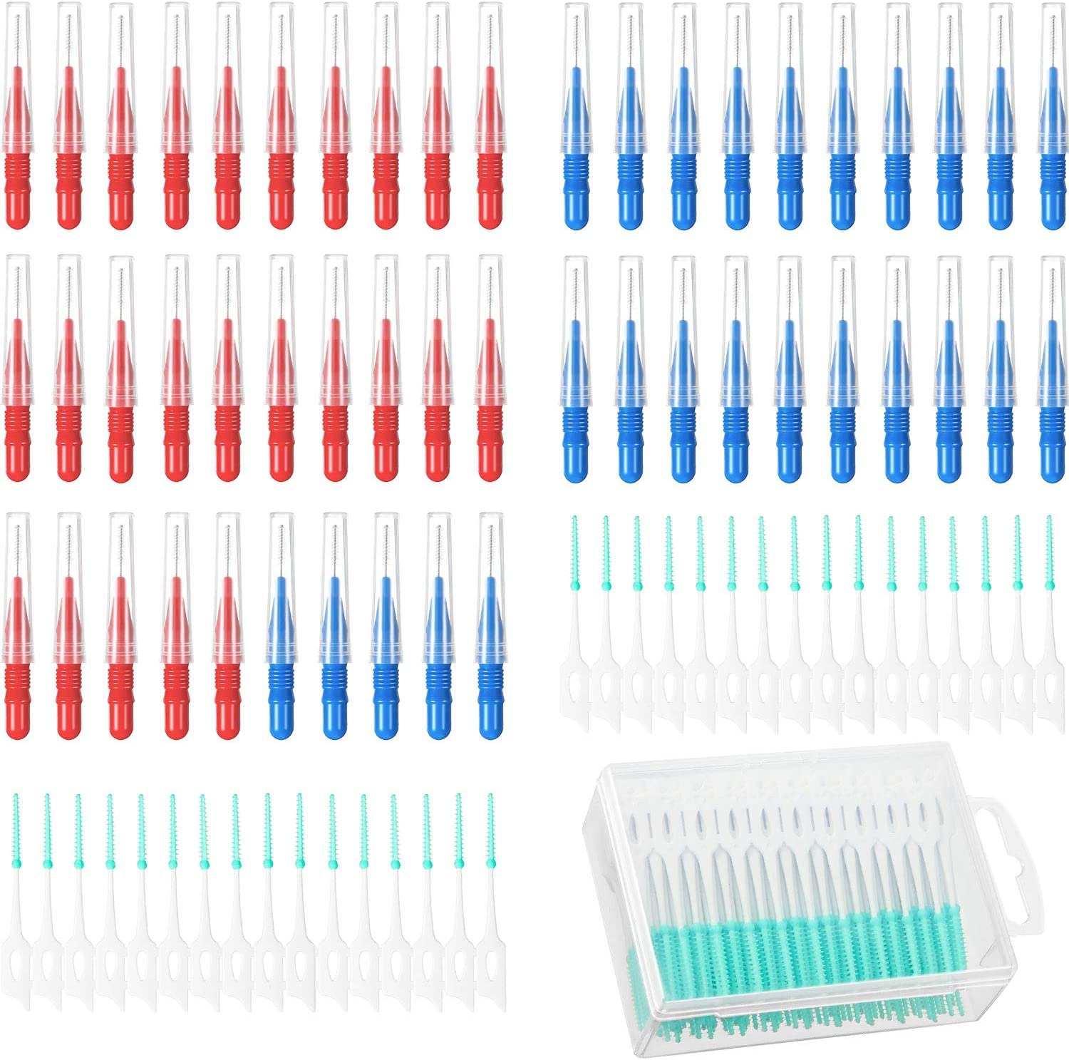 Boao 250 Pcs Interdental Brush Floss Picks product image - front view