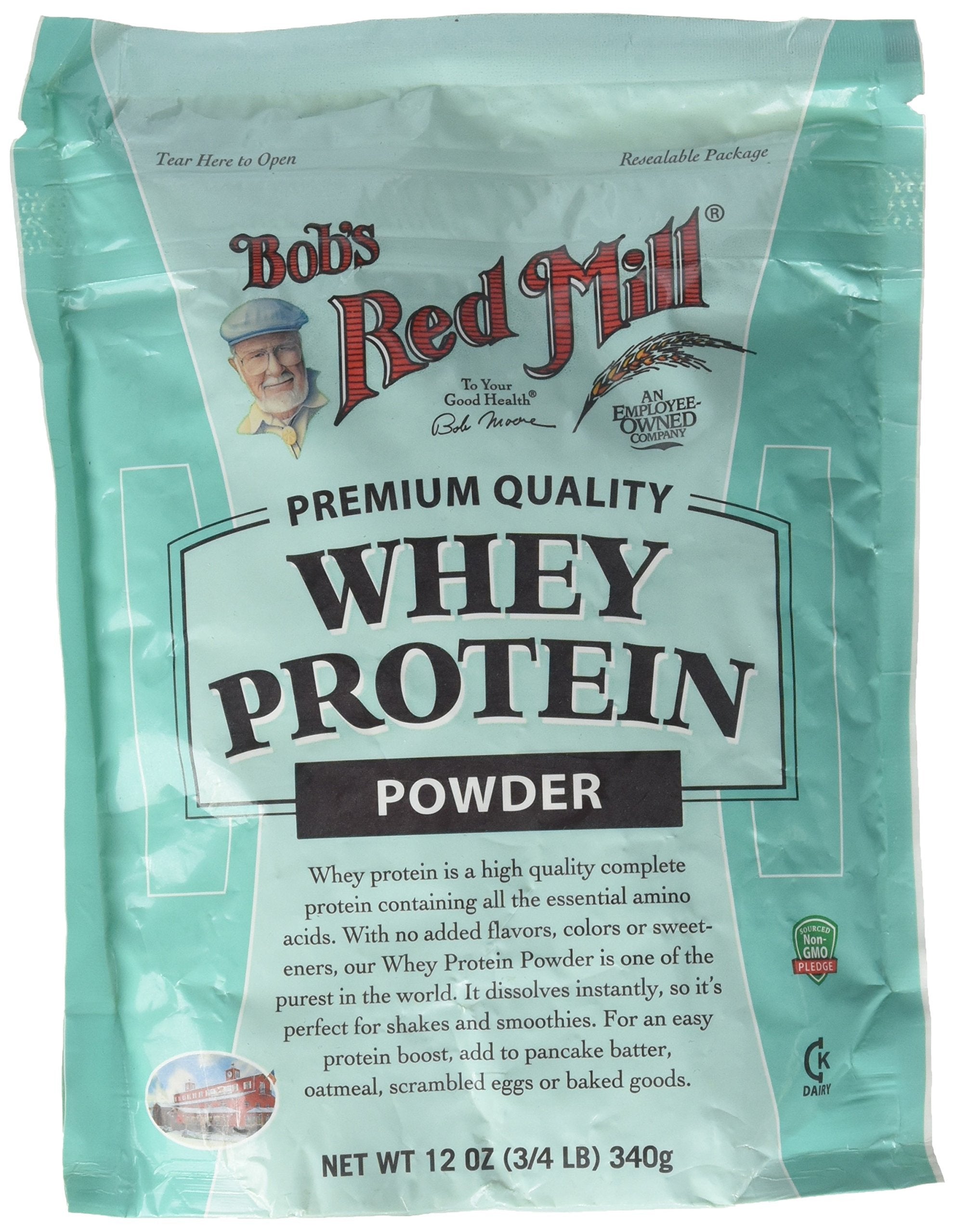 Bob's Red Mill whey protein concentrate pack of four, front view for easy protein planning.