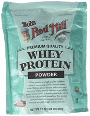 Bob's Red Mill whey protein concentrate pack of four, front view for easy protein planning.