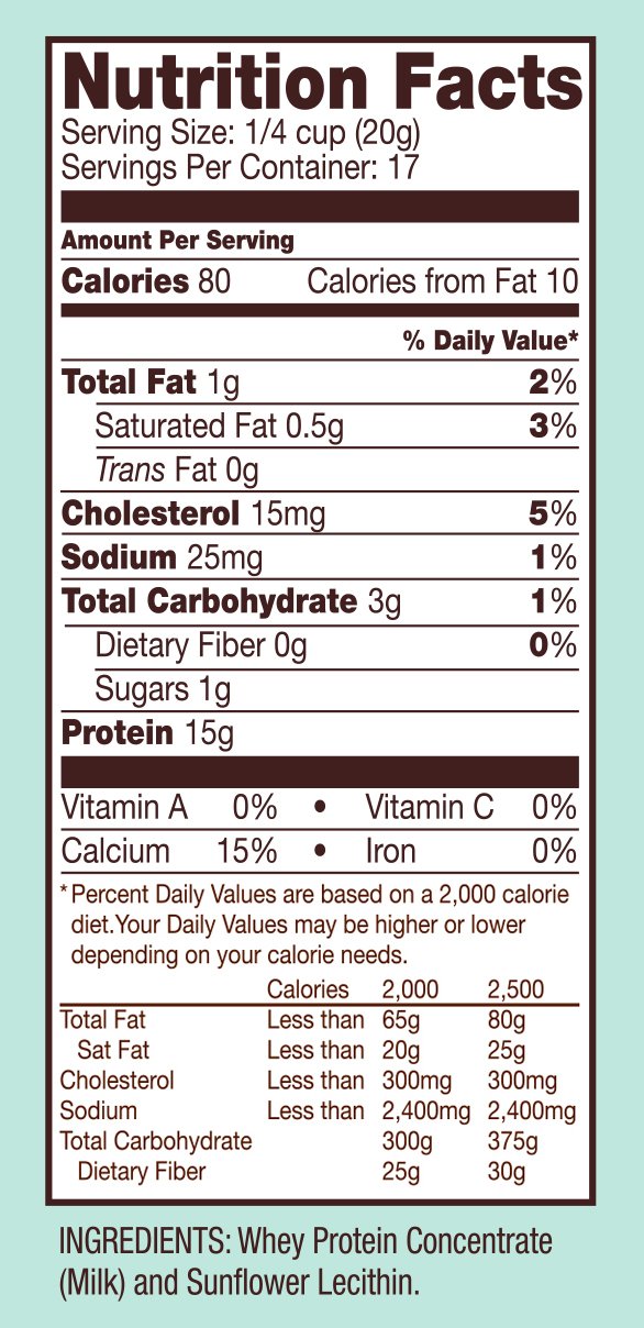 Bob's Red Mill whey protein powder shake-in-progress shows instant dissolve in a smoothie.